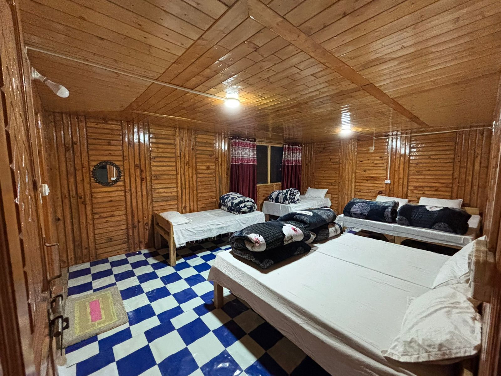 Wooden Homestay room interior