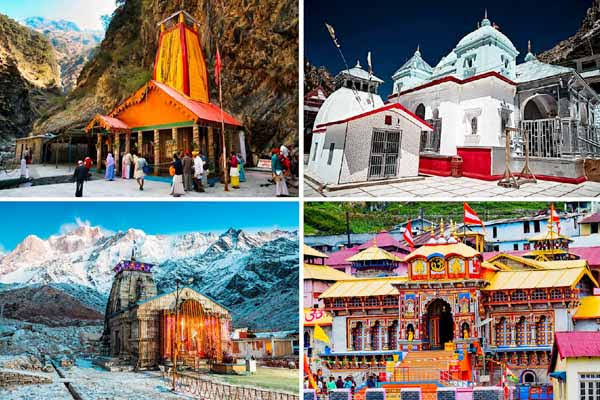Char Dham Yatra Standard package — pilgrims at a Himalayan shrine